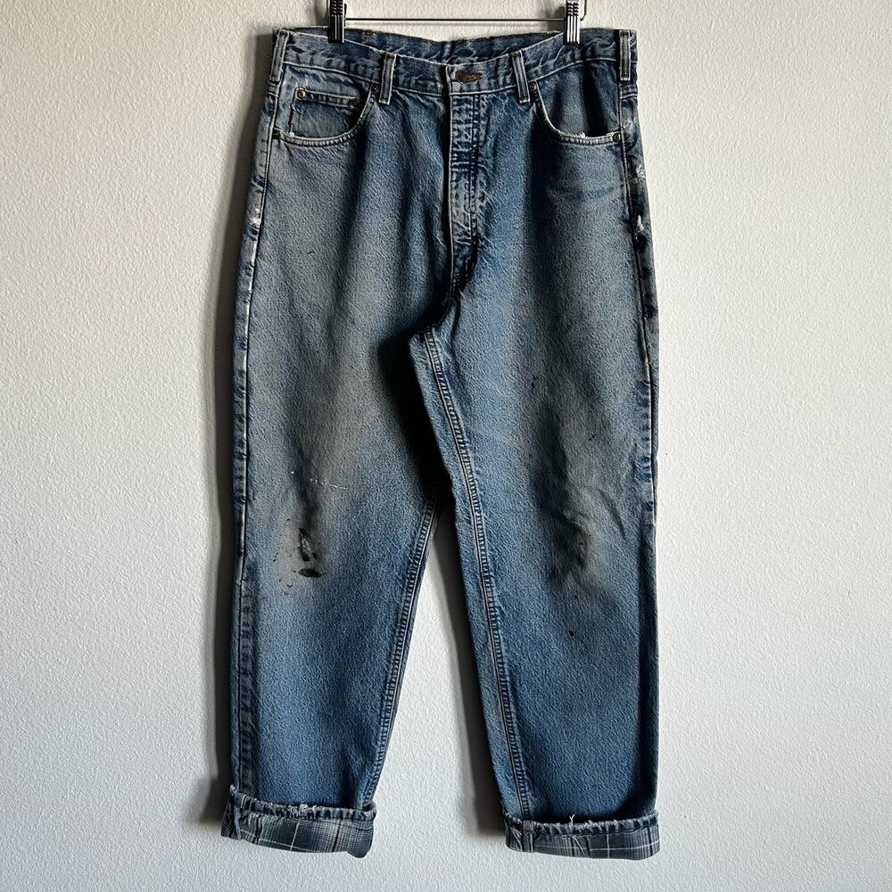 Carhartt flannel lined jeans work wear carpenter pants